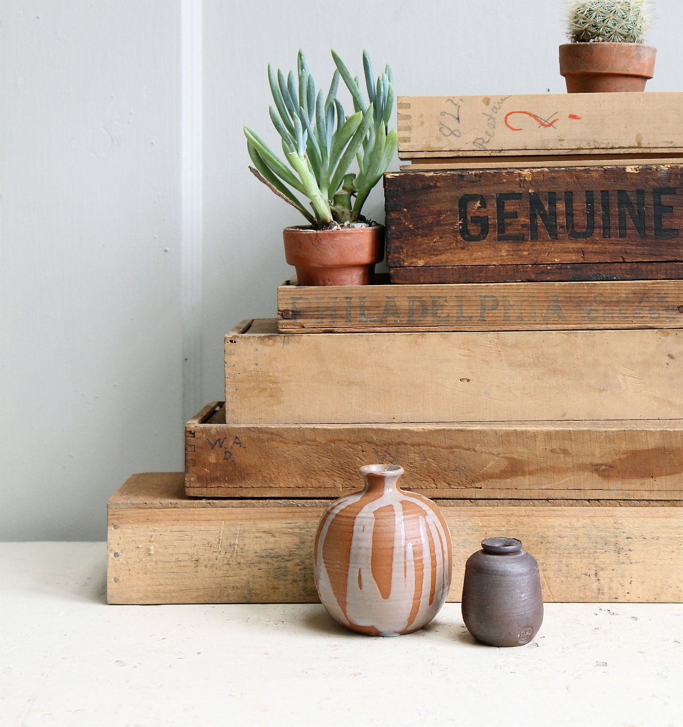 RESERVED FOR HAILEE Vintage Industrial Box Collection