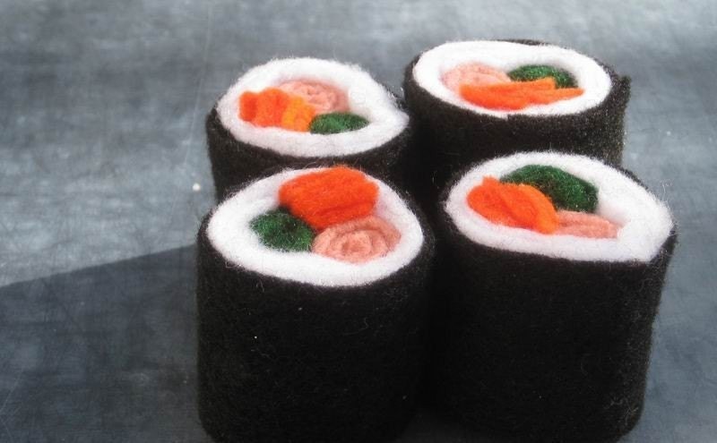 California Rolls Sushi Felt Food