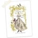 Mannequin, Art Print, Collage, French, Vintage Wedding Dress, Victorian, Butterflies, Gold Frame, Giclee