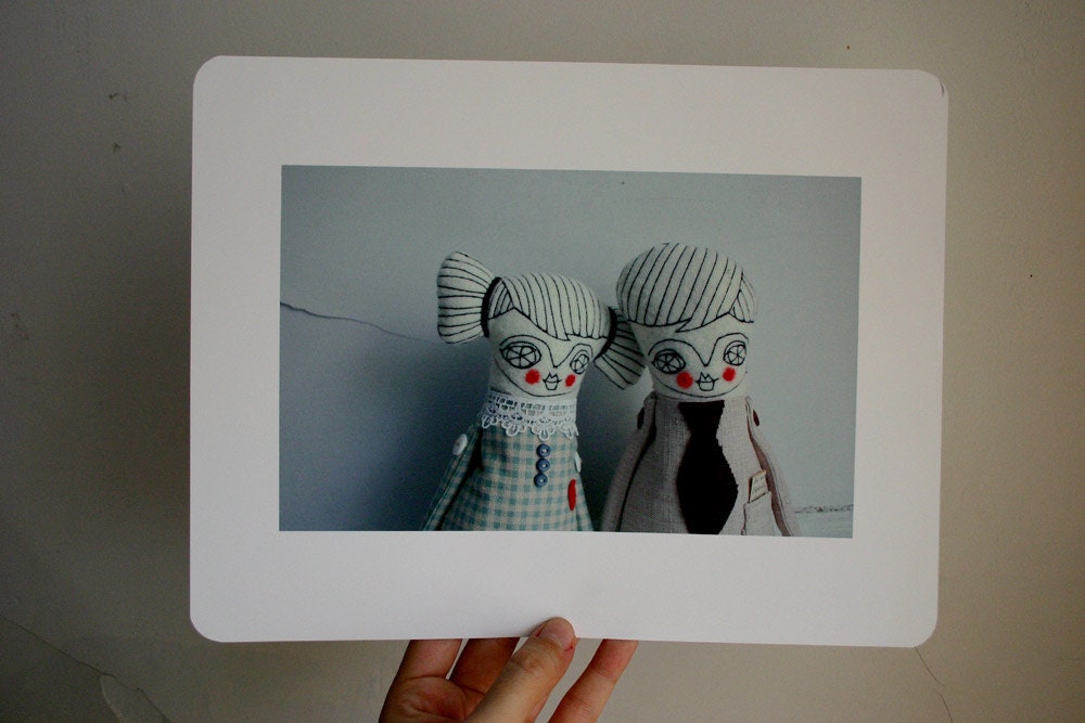 Valentines - Amorosos - photo print - dolls in love