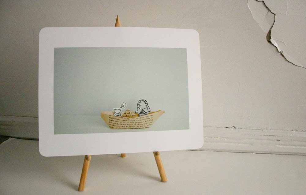 My Paper Boat  -  Photo print  -  Paper diorama