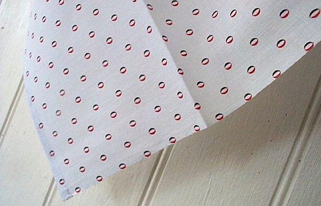 Selvedge geometric cotton pocket square - eco vintage fabric