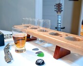 Handmade Wood Mini Brew Beer Sampler 5 - The Friday Night - Maple & Padauk - Beer Carrier