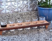 Handmade Wood Mini Brew Beer Sampler 6 - The Belgian - Black Walnut & Flame Maple - Beer Carrier