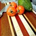 Handmade Wood Jazzy Bass Guitar Cutting Board - Cherry, Bloodwood,  & Curly Maple