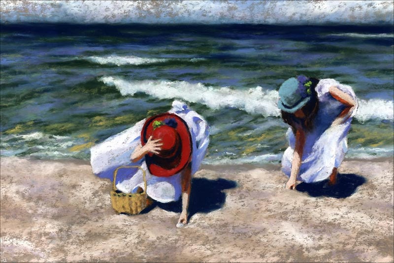 Sisters Art Print - Ocean Landscape - signed limited edition - a Gift from the Sea