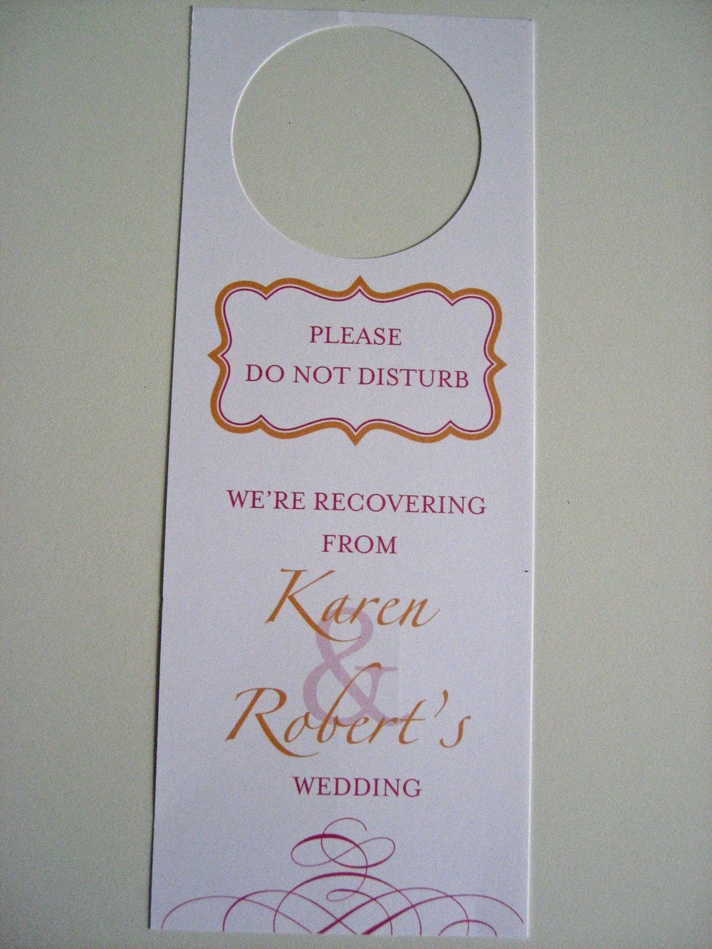 Reserved for Brigitte - Wedding Door Hangers - Set of 20 - Frame & Flourish - Great for OOT Bags