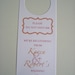 Reserved for Brigitte - Wedding Door Hangers - Set of 20 - Frame & Flourish - Great for OOT Bags