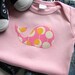 Size 3-6 months - Pink Whale Bodysuit - Applique - Newborn Baby Girl Clothes
