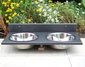 3-Quart Wall Mounted Dog Bowl Feeder (Custom Finished)