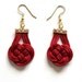 Red Knotted earrings