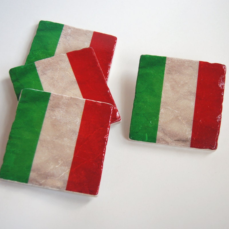 Italian Flag coasters