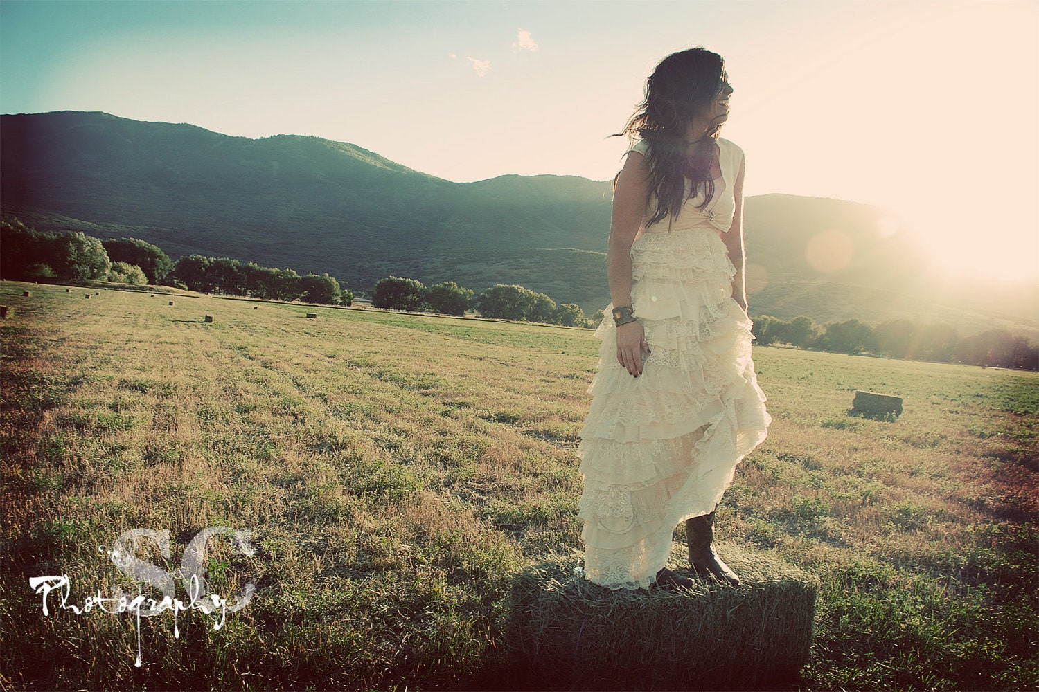 Recycled Bohemian Wedding Dress - The Vintage Slipdress - Long Length -Made to Order