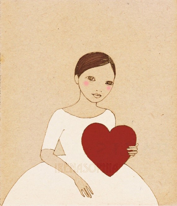 I wear my Heart for You print of original drawing