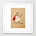 Superhero Reader Girl Deluxe Edition Print of original drawing