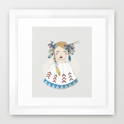 Spring Girl, print of original drawing