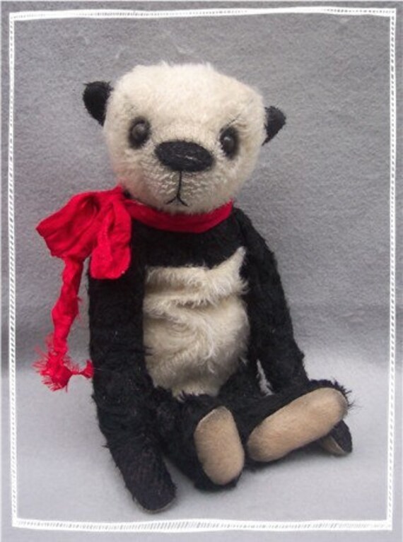 pdf pattern mohair panda bear 12 primitive style by kallie214 primitive sewing patterns 342x460 il 570xN.214157727 Primitive Sewing Patterns