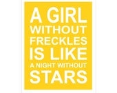 Children's Wall Art / Nursery Decor GIRL QUOTE 8x10 inch print by Finny and Zook