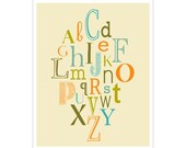 Children's Wall Art / Nursery Decor ABCs 8x10 inch poster print by Finny and Zook