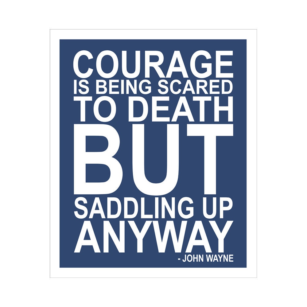Children's Wall Art / Nursery Decor Courage Quote by John Wayne... 8x10 inch print by Finny and Zook
