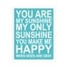 Children's Wall Art / Nursery Decor You Are My Sunshine... 11x14 inch print by Finny and Zook
