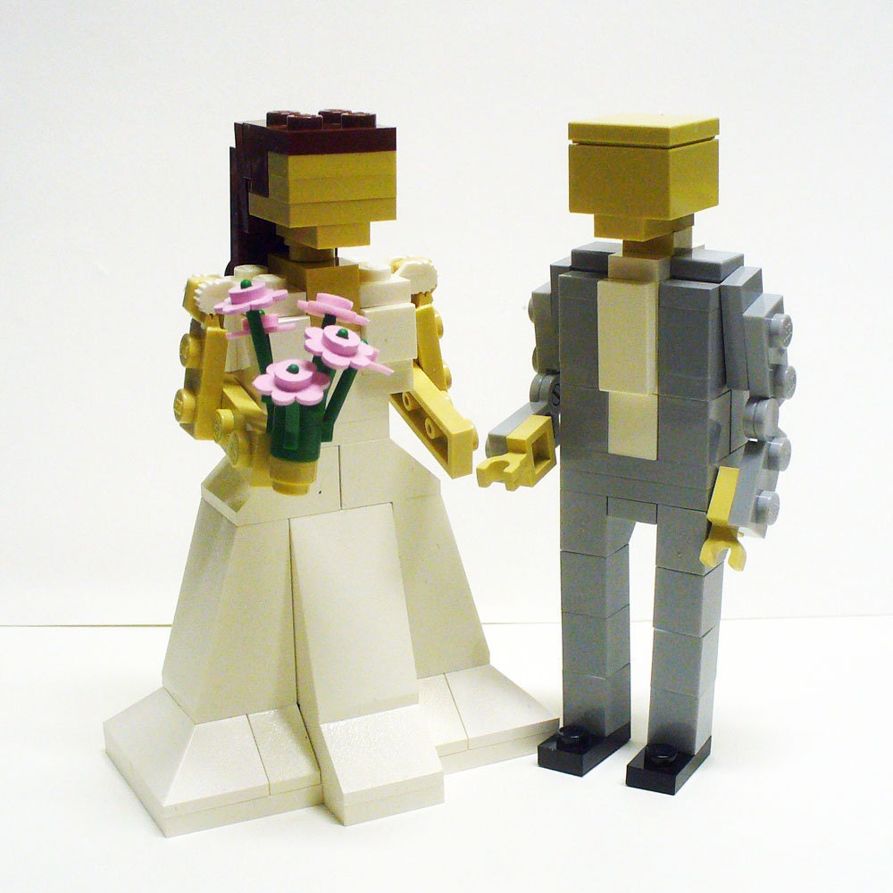 Custom Bride and Groom Wedding Cake Topper