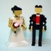 Custom made LEGO Bride and Groom Wedding Cake Topper