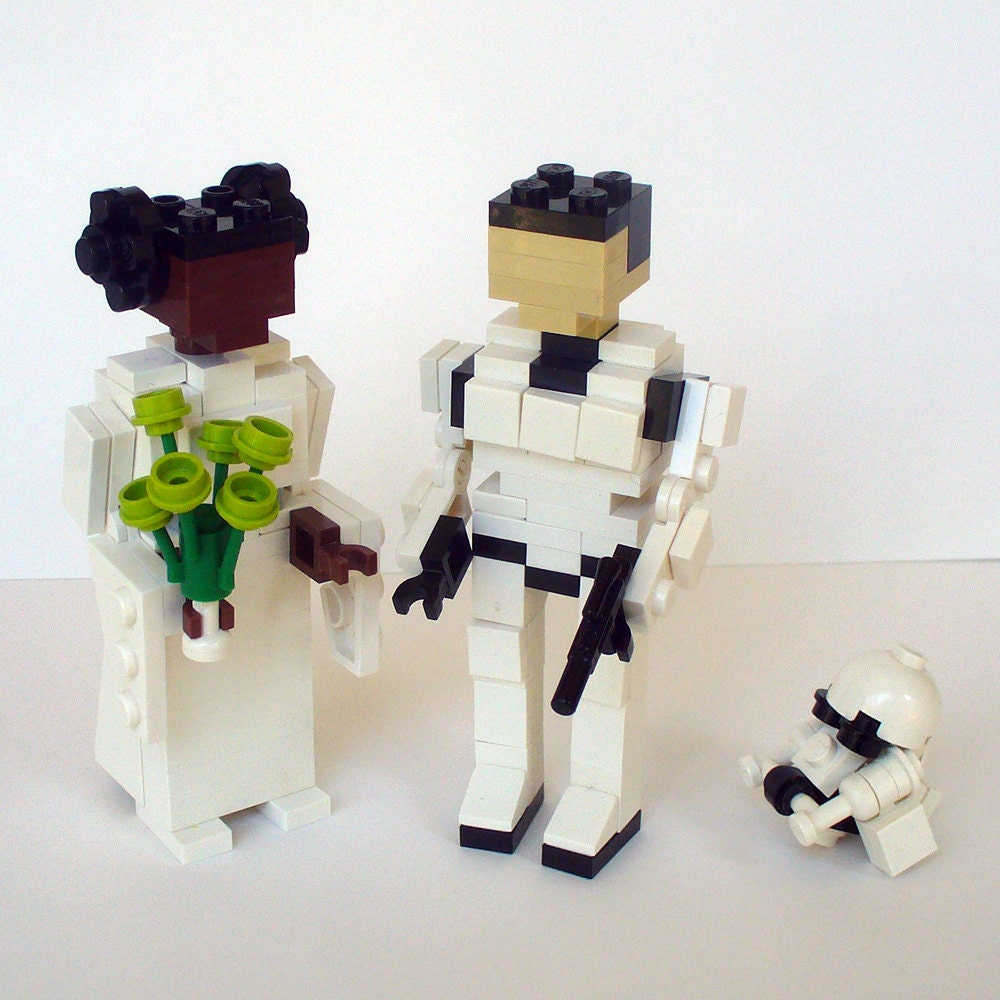 Leia and Han storm trooper Wedding Cake Topper