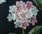 Painted Hydrangea Canvas Tote Hand Painted Canvas Tote
