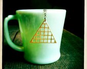 triangle necklace - brass - geometric