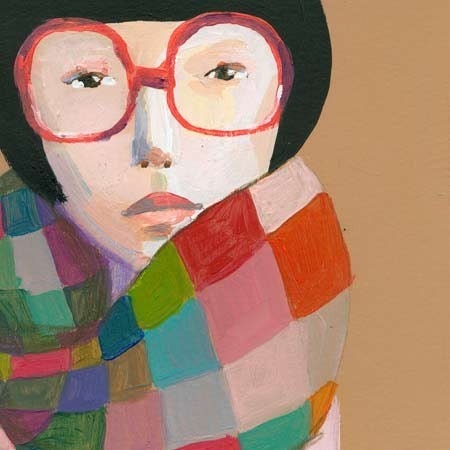 Portrait with glasses  print