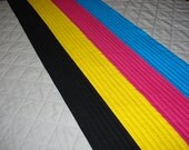 Quilt - Modern Baby Toddler CMYK - Solid - Stripes