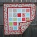 Baby Girl Quilt made with Moda Fabric Ruby Floral Vintage Modern