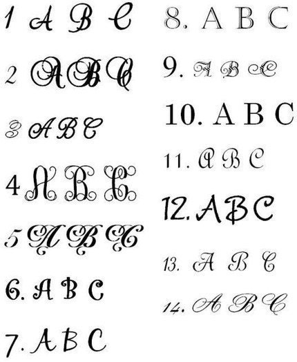 Monogrammed Set of 5 Initials and dots Vinyl Decals