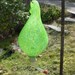 Summer Green Hand Blown Glass Hummingbird Feeder