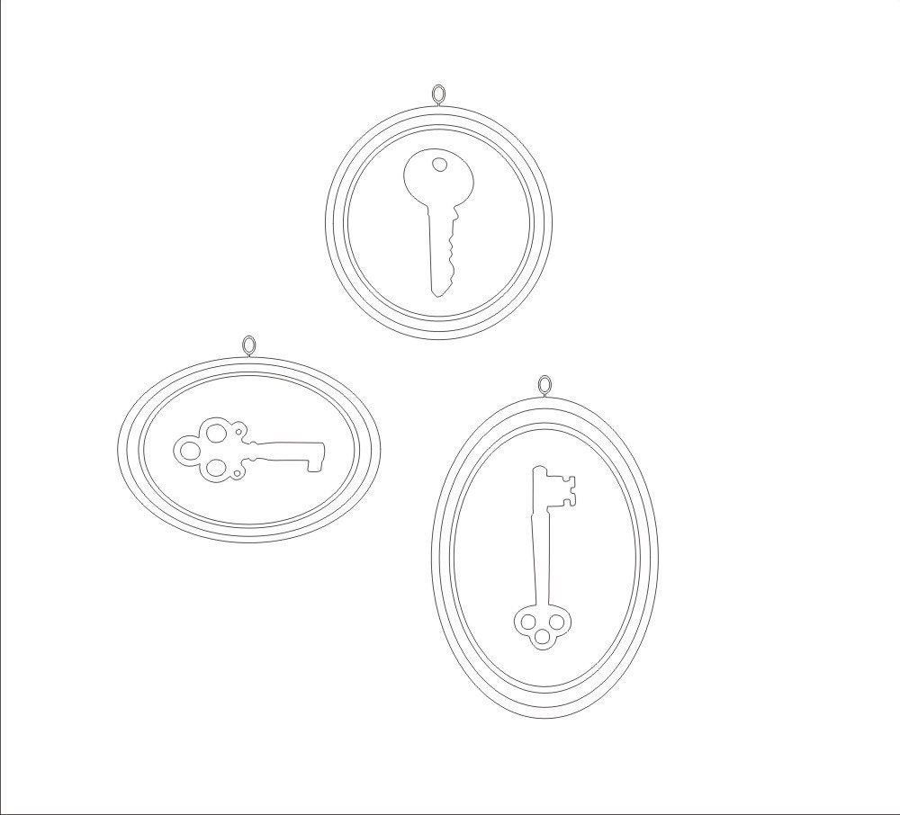 ShaNickers Wall Decal-Framed Print Collection-Keys--FREE SHIPPING