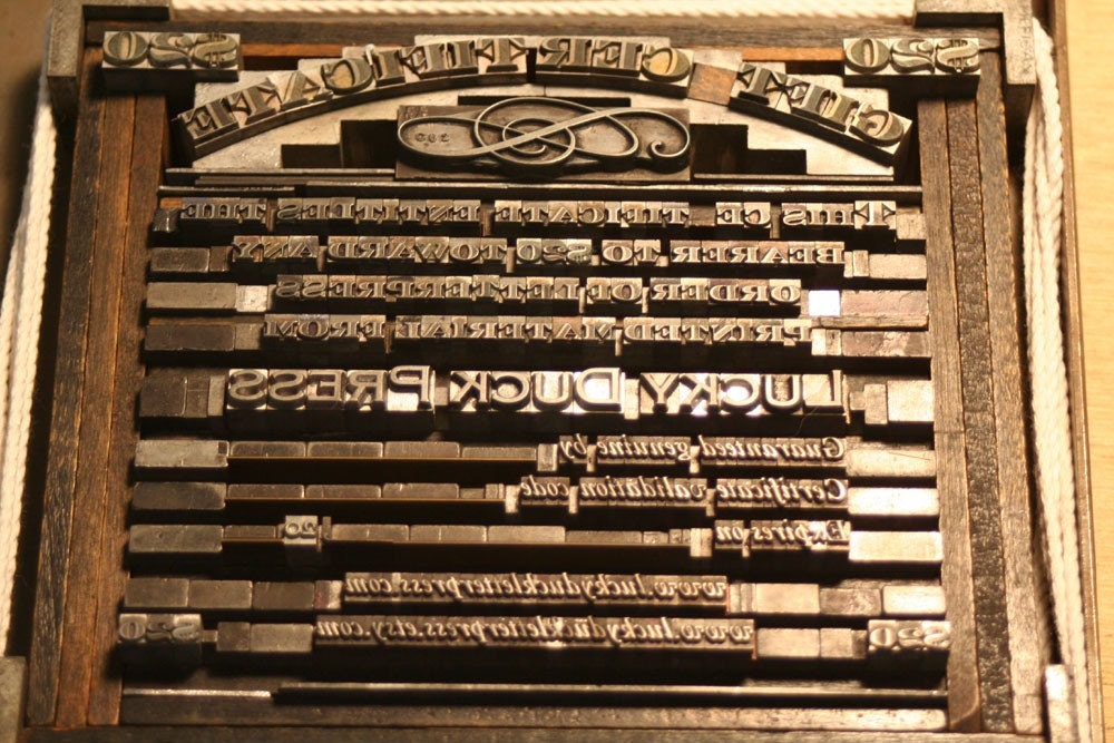 Gift Certificate for letterpress goods (30 dollars)
