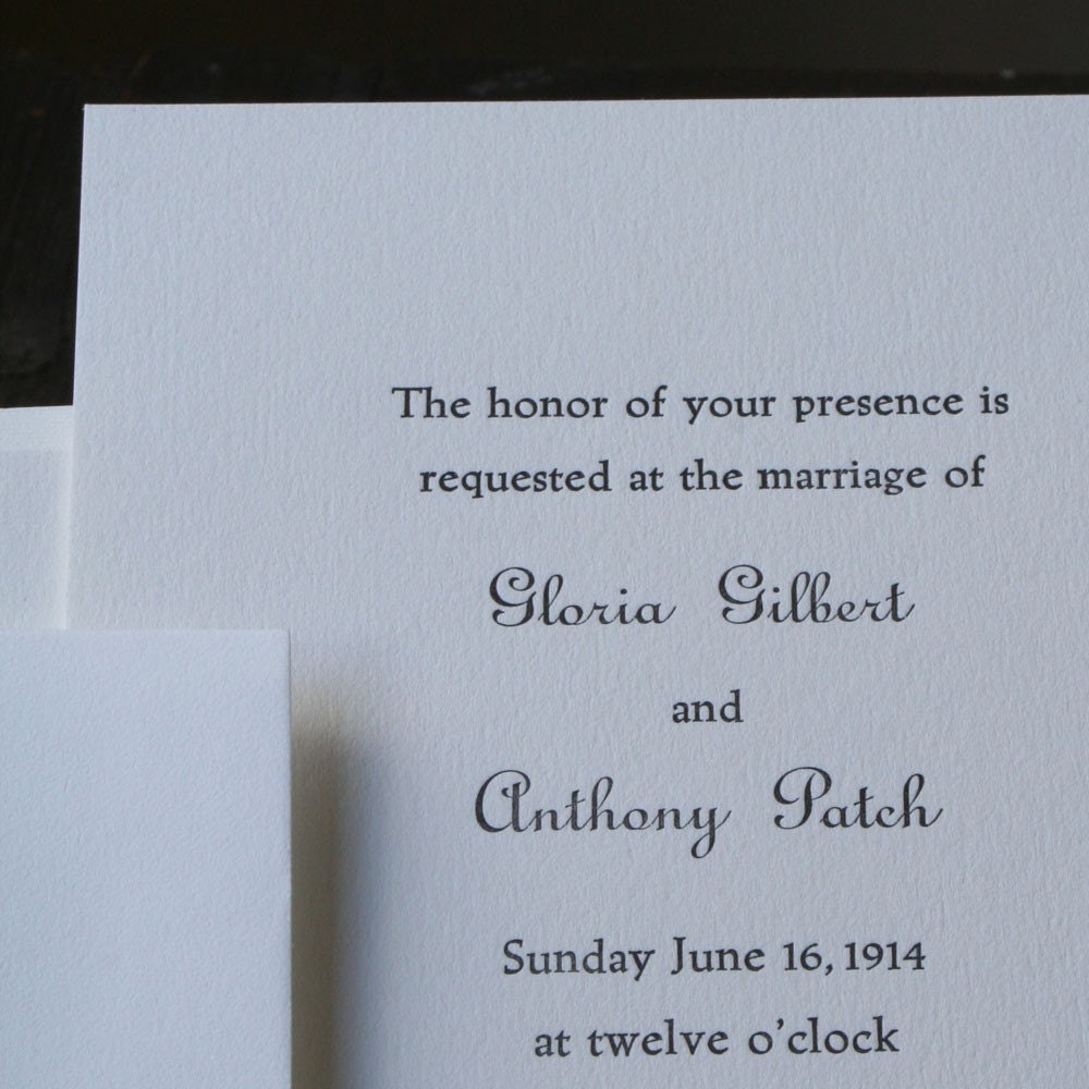 Wedding invitations - Letterpress Printed (set of 100)