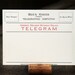 Telegram blank, letterpress printed correspondence cards (set of 10)