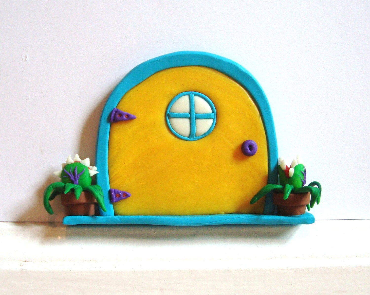 Fairy Door with Carnivorous Plants and Glow-in-the-Dark Window