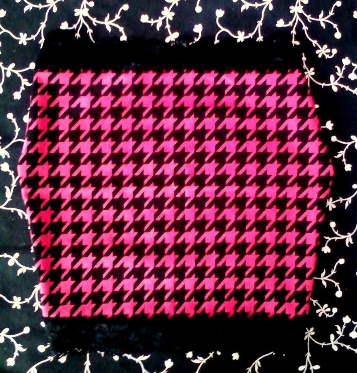 Pink Houndstooth Skirt