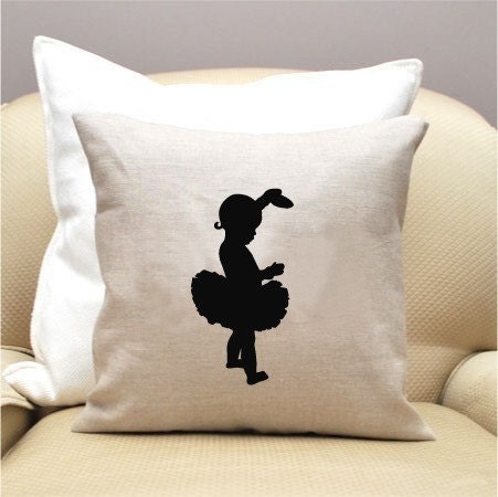 Custom Silhouette Pillow - Accent Pillow - Family Silhouette 14x14