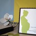 Custom Pregnant Silhouette Invitation & Baby Shower Announcement