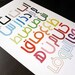 Rainbow Arabic Alphabet Poster