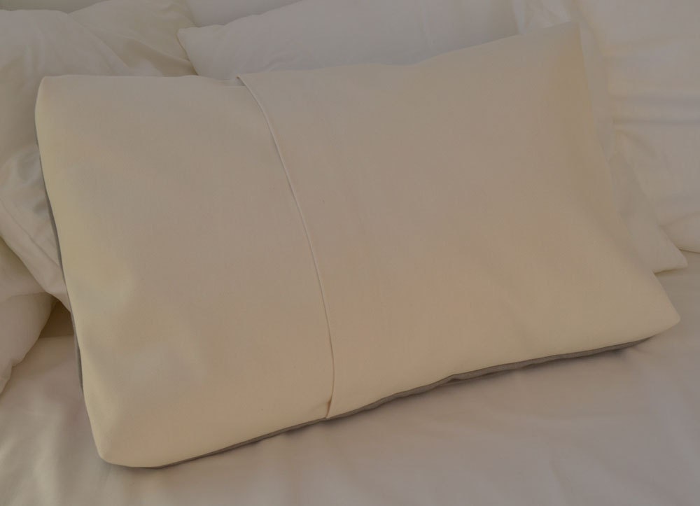 Grey lumbar linen pillow cover with retro neon design