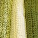 Cotton Crochet Dishcloths or Washcloths  - greens set of 3