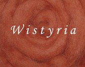 Wistyria Wool Roving - Corriedale Wool - 1 ounce - COPPER