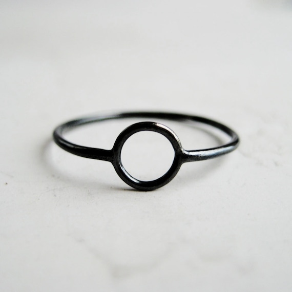 Black Circle Ring