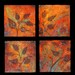 Nature II - Original Abstract Textured Painting on Recycled Mat Board