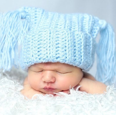 Boutique Baby Boy Bouquet Beanie Popsicle Blue Jester Sack HAT Tassel Crochet-Upick Size- Great Photo Prop